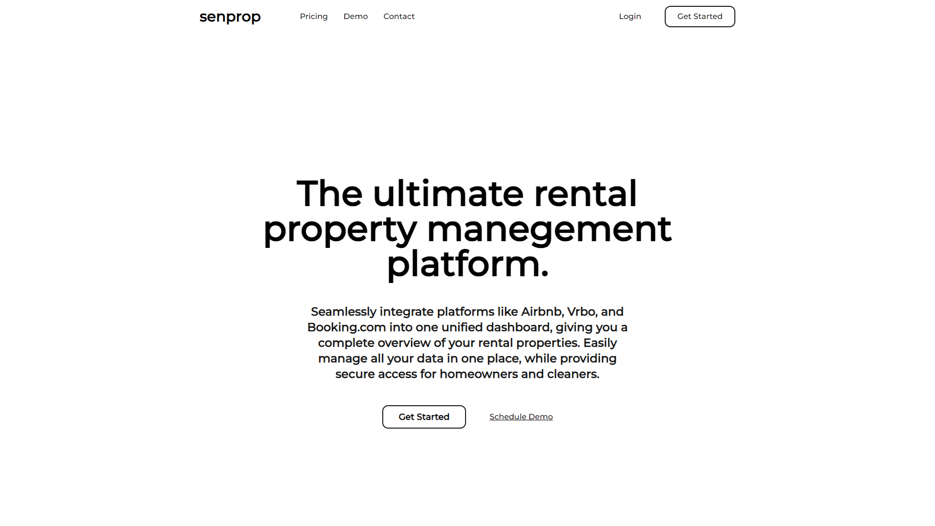 senprop website landing page